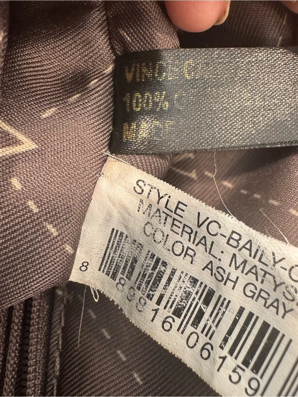 Vince Camuto Pebbled Leather Crossbody Bag Zipper Pockets Gray 9x9 Inch
